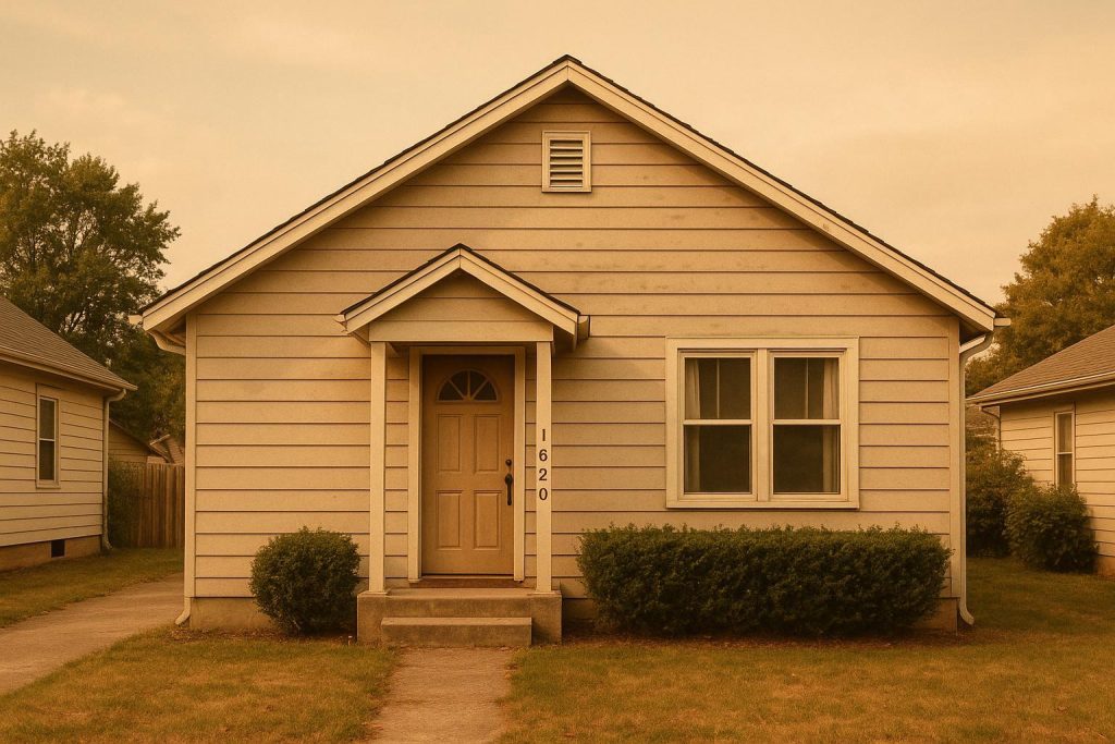 Suburban home in need of minor repairs, showing a fast home sale with no fix-ups required.