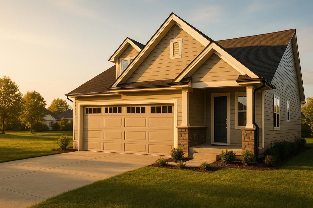 Modern suburban home reflecting a rapid house transaction scenario.